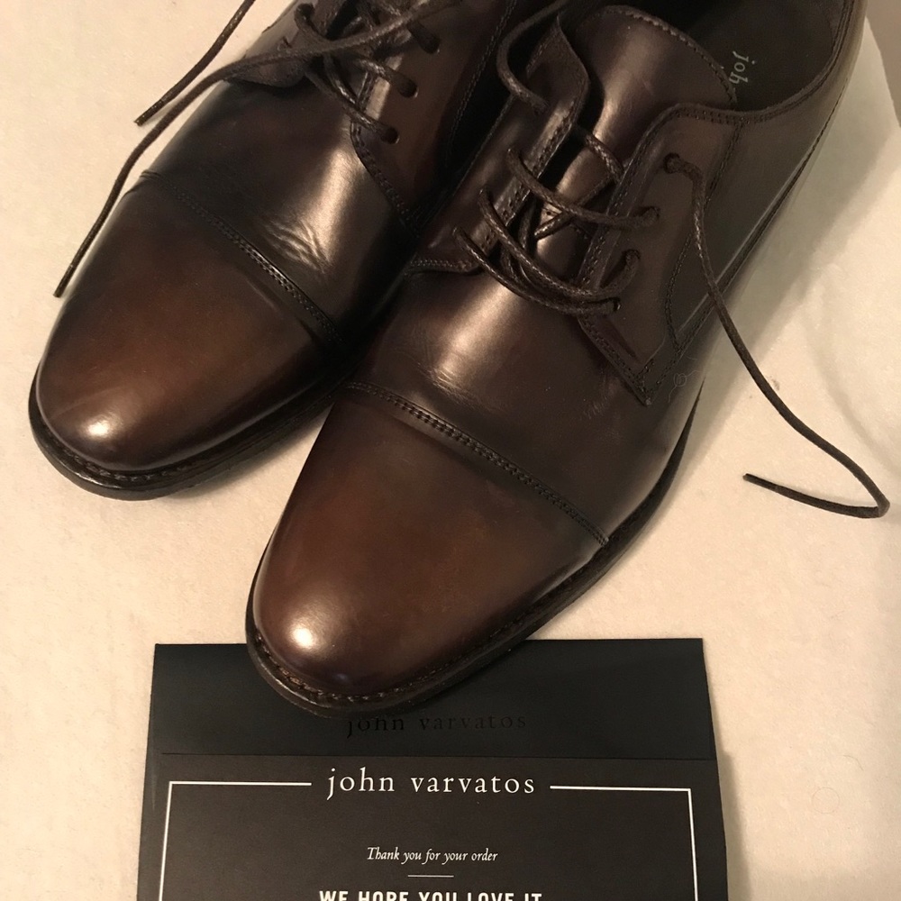 New John Varvatos Irving Paneled Captoe Size 10